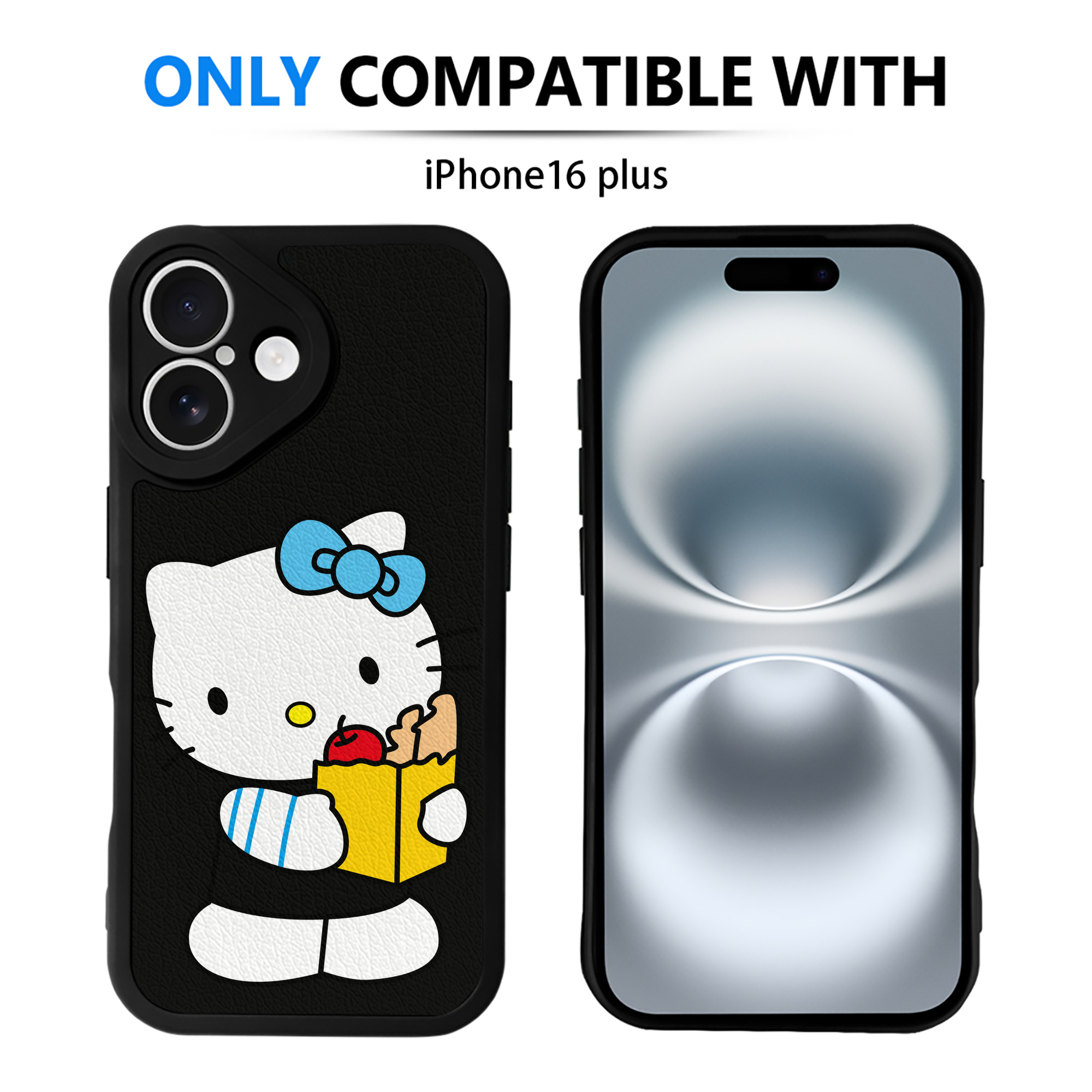 （画像用） Hello Kitty ハローキティ 【iPhone 16シリーズ対応】シリコンスマホケース（レザー調） 材質：シリコン